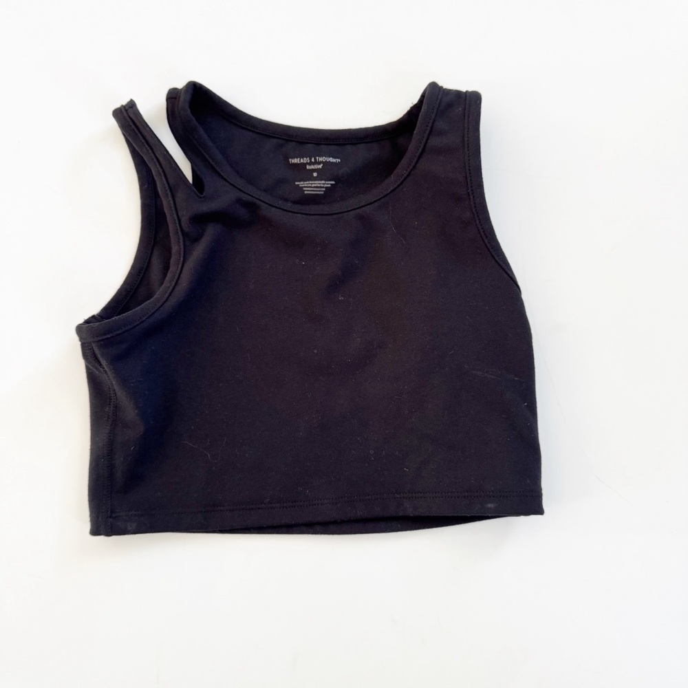 Threads 4 Thought Black Cropped Tank